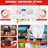 Tankless Water Heater Propane, 2.64GPM 10L Outdoor Portable water heater, with 2 GPM Water Pump