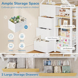 Twin Bunk Bed for Kids with 6 Storage Drawers, Montessori Bookshelf