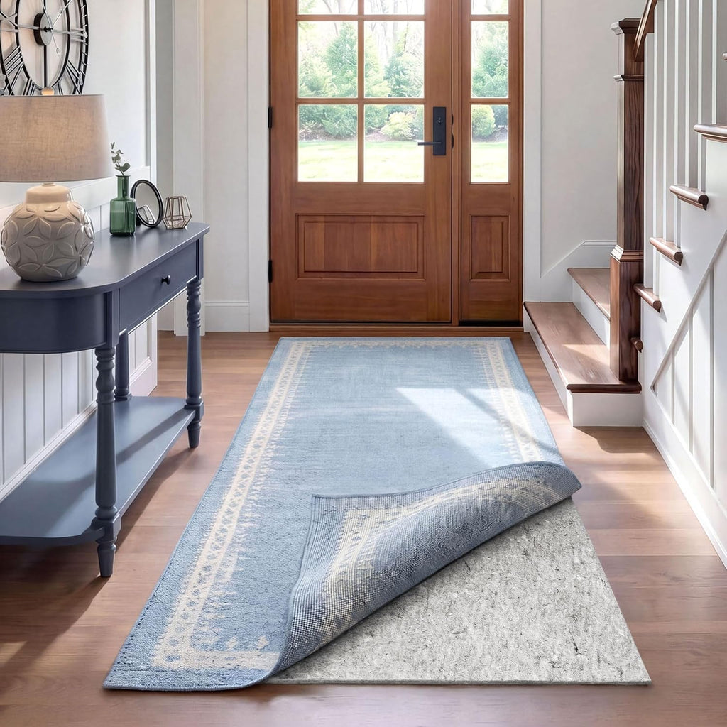 Dual Surface - 2'x8' - 1/8" Thick - Felt + Rubber - Non-Slip Backing Rug Pad - Adds Low-Profile Comfort and Protection