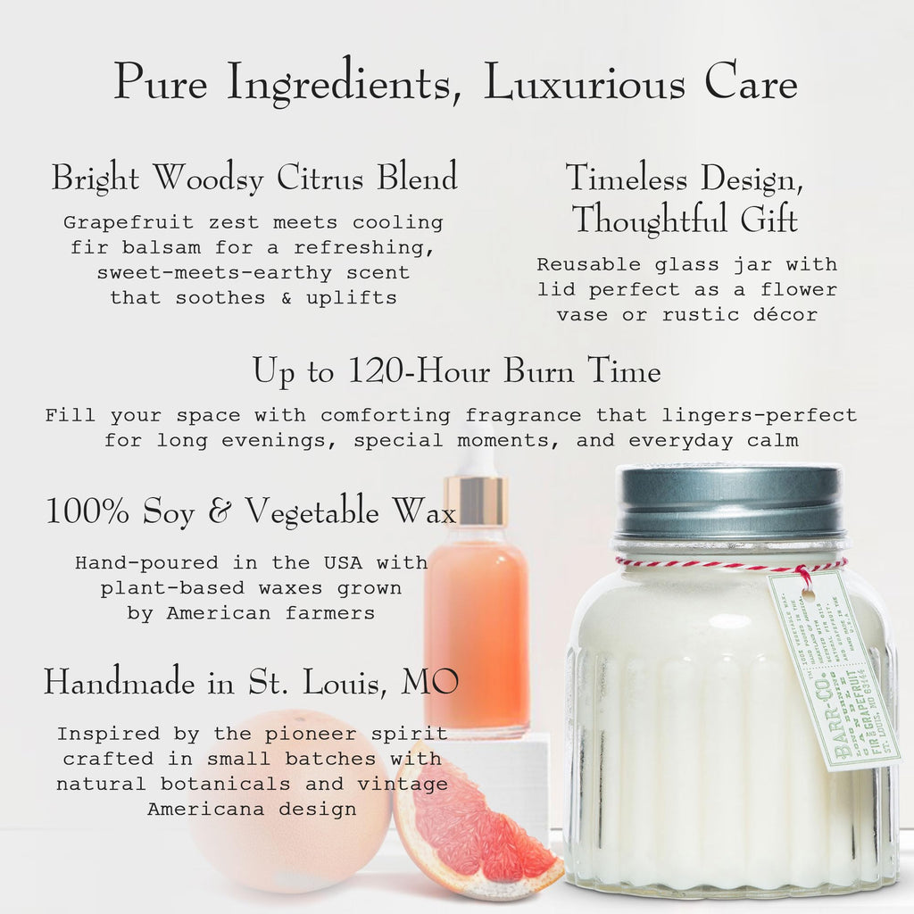 Fir & Grapefruit Apothecary Jar Candle, 20 oz