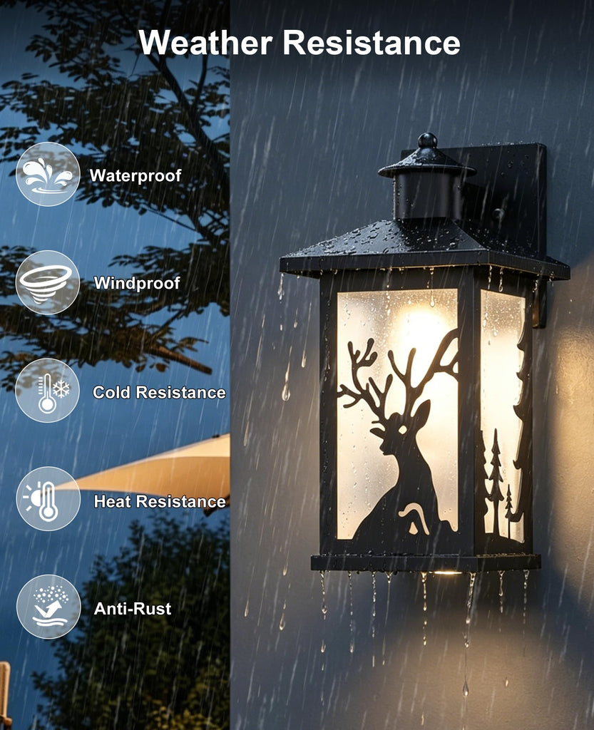 Rustic Porch Light, Outdoor Lights, Front Door, 2Pack