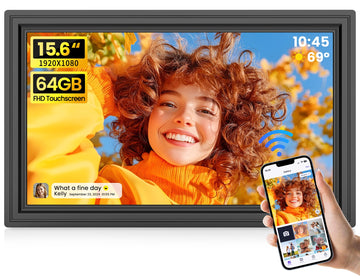 64GB 15.6" Large Digital Picture Frame, Uhale WiFi Electronic Photo Frames
