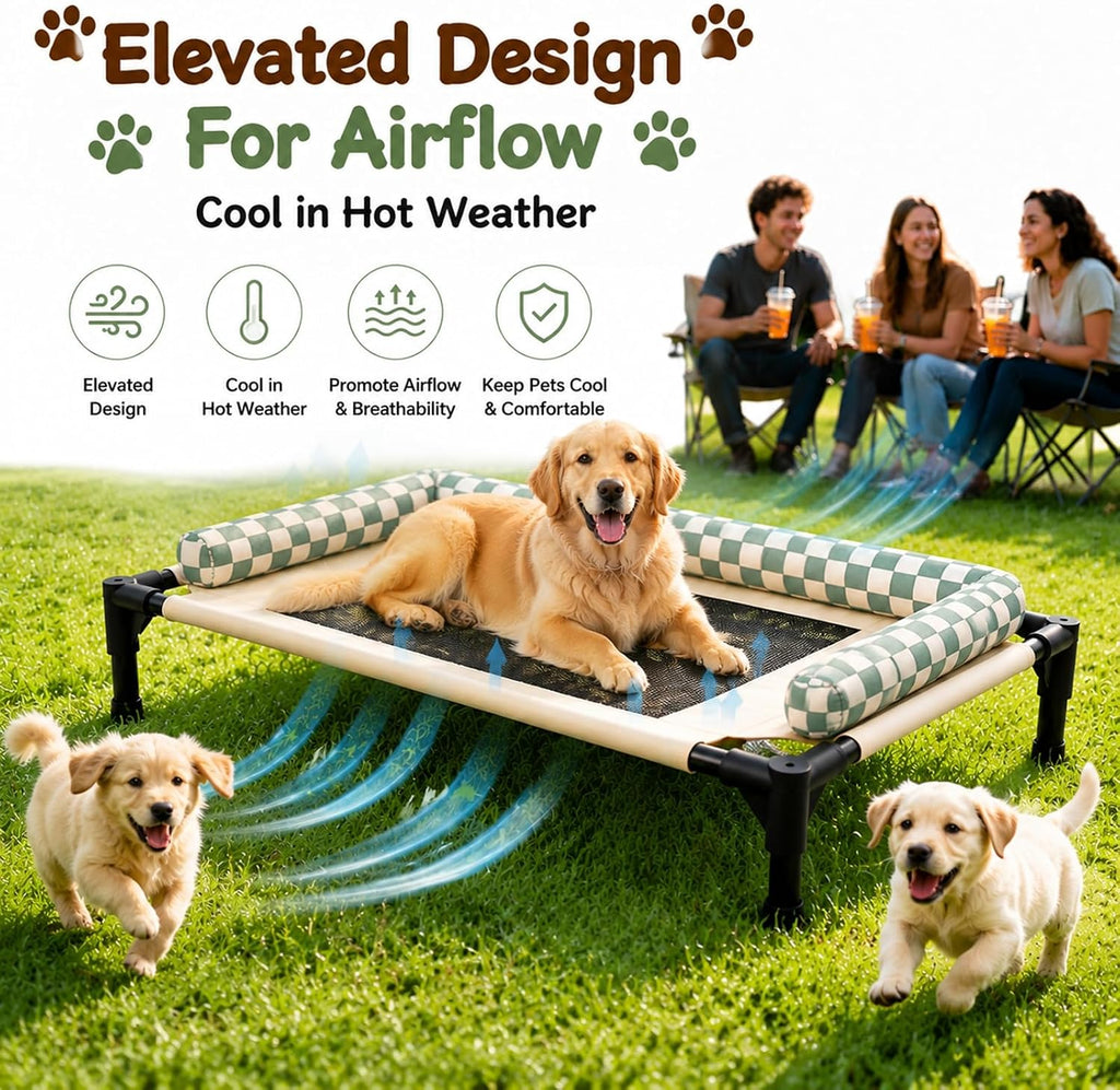 Elevated Dog Bed for Small Medium Pets 25.9x17.7x6.7 Inch Raised Cot