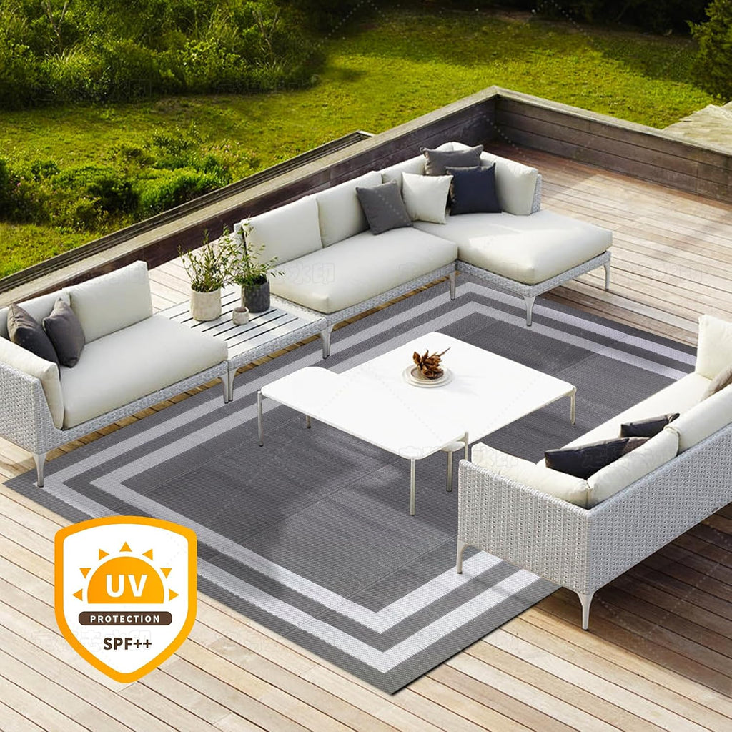 Outdoor Rug,Waterproof Reversible Patio Rugs, Plastic Straw Outdoor Carpet Foldable Plastic Camping