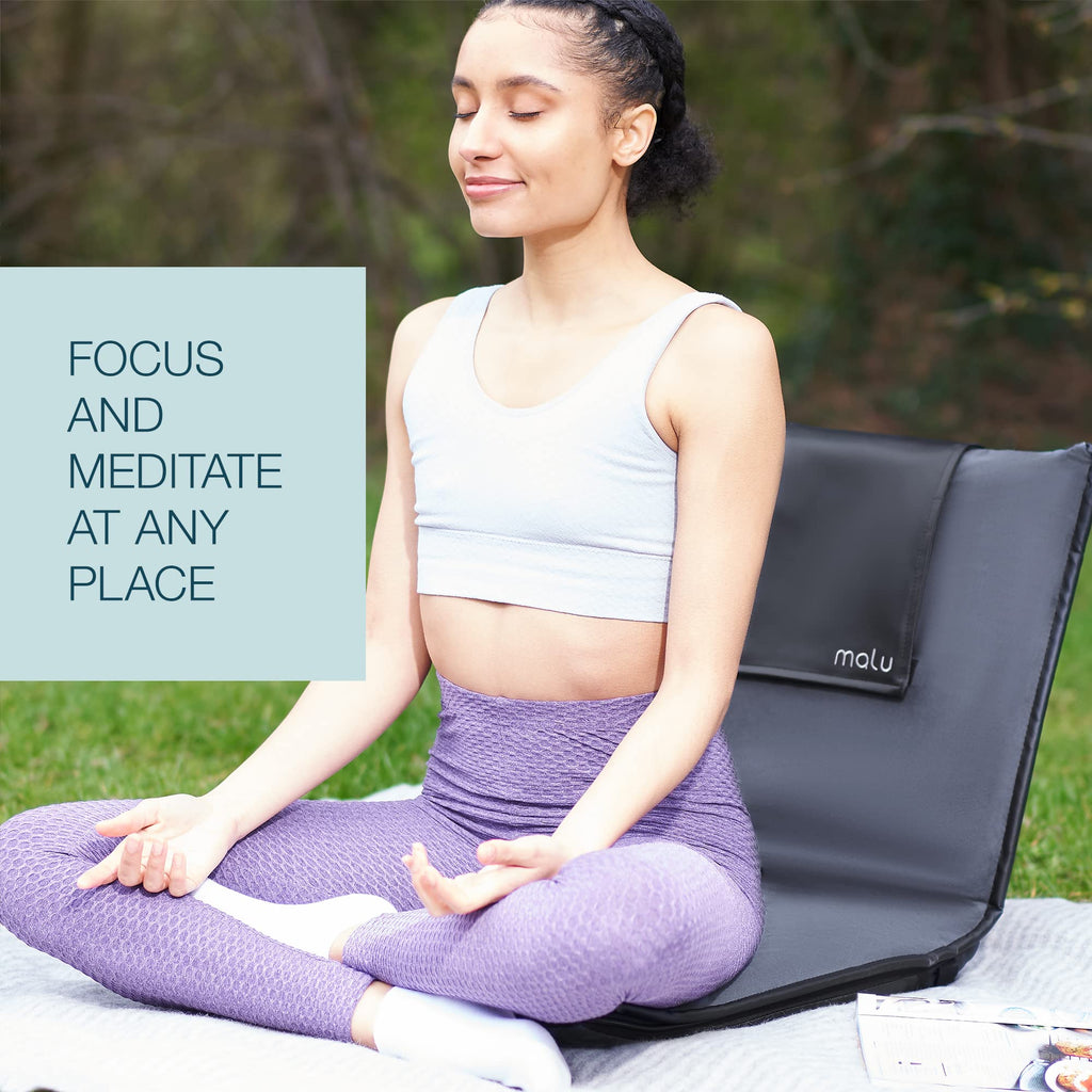 Floor Chair Padded w/Back Support - Japanese Chair Meditation Cushion