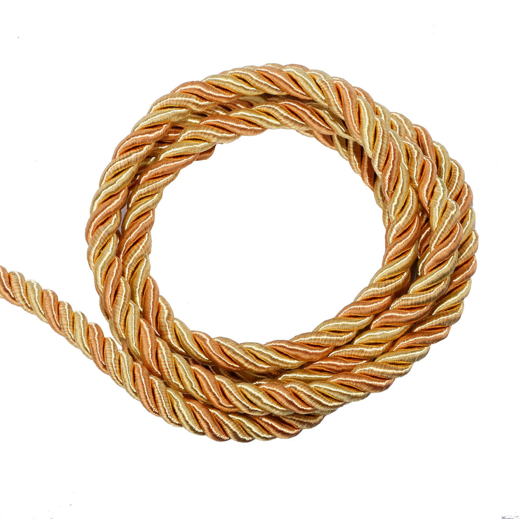 M Twisted Cord Trim Rope(Mix Gold) - 10 Yards 8m