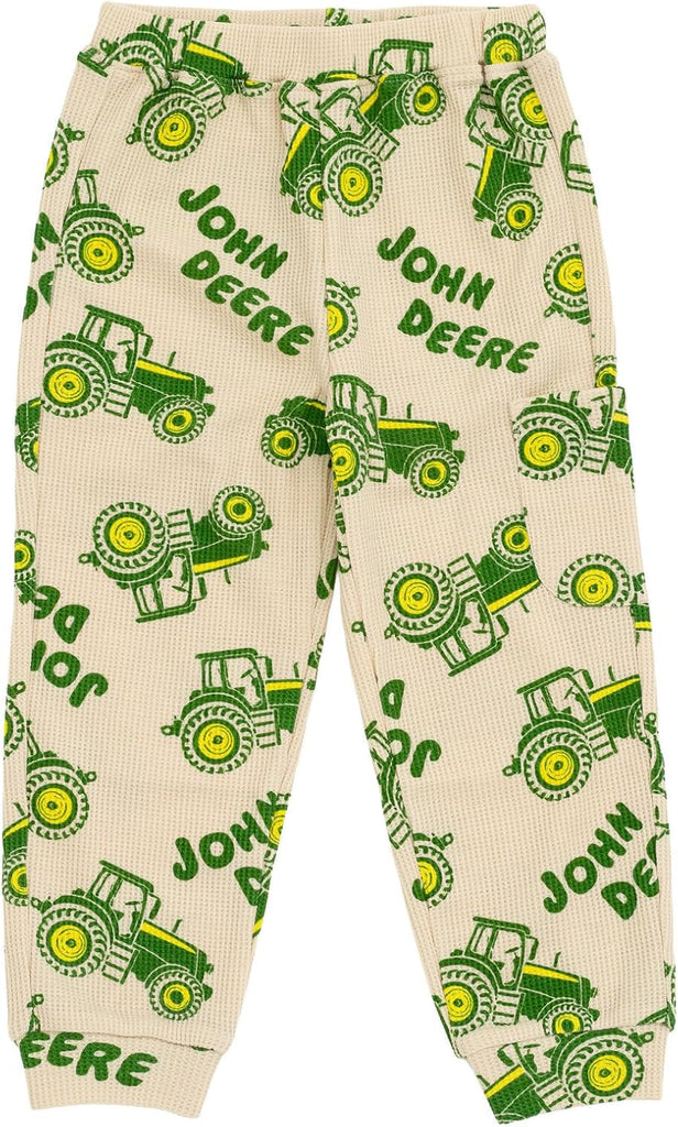 Tractor Waffle Knit Henley Hoodie and Jogger Pants Outfit Set to Little Kid Months - 5)