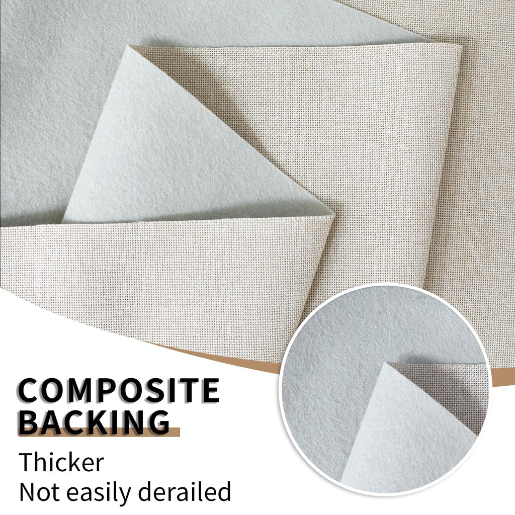 Heavy Linen Fabric 80x57 Inches, 1.2mm Thickness, Plain Solid Color Cloth for Embroidery, Clothing, Sewing - Linen