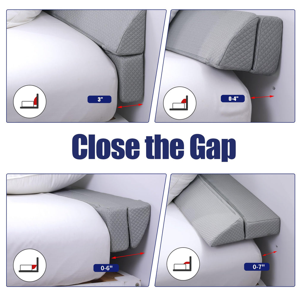 Wedge Pillow Headboard for Bed Gap, Foldable Bed Wedge Gap Filler Queen Size, Matterss Gap Filler, Multi Functional Bed