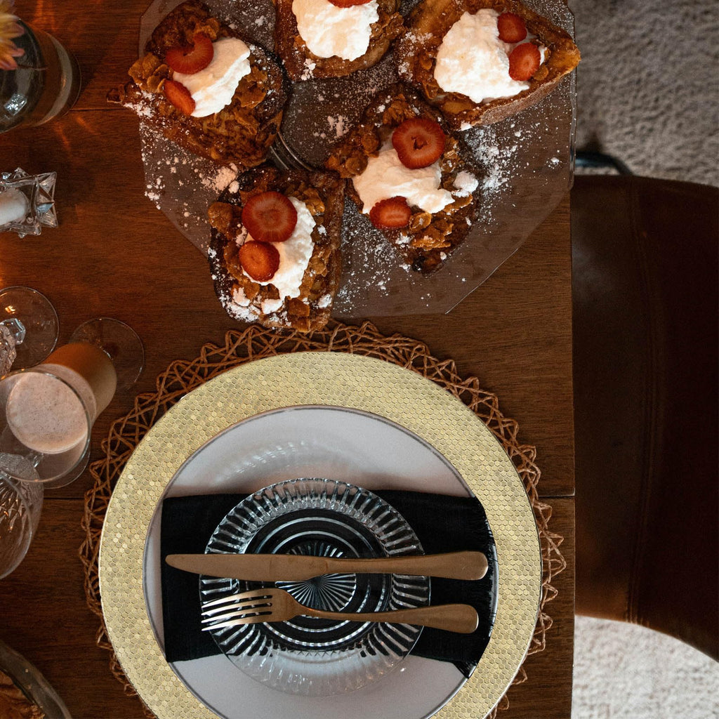 Set of 6, 13" Plate Chargers for Dinner Plates