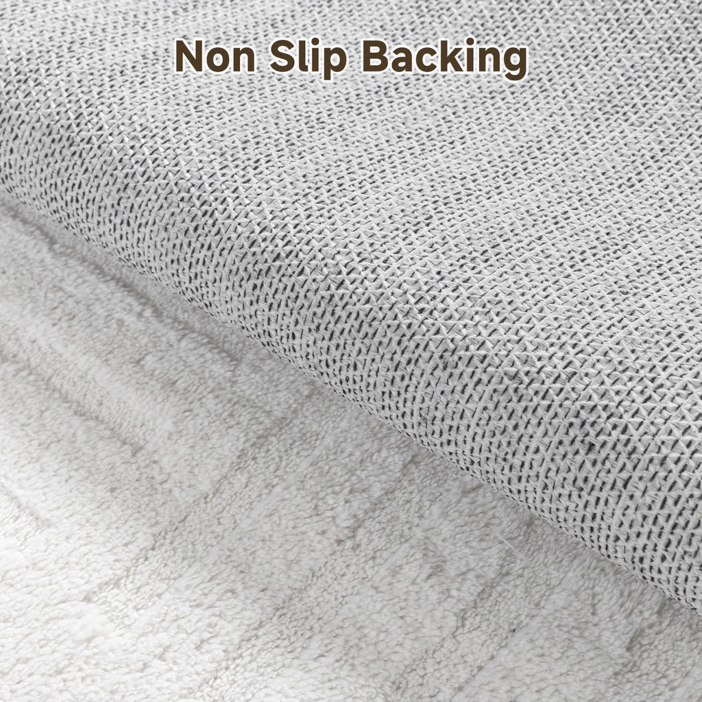 Area Rugs, Modern Non Slip Washable Rug, White