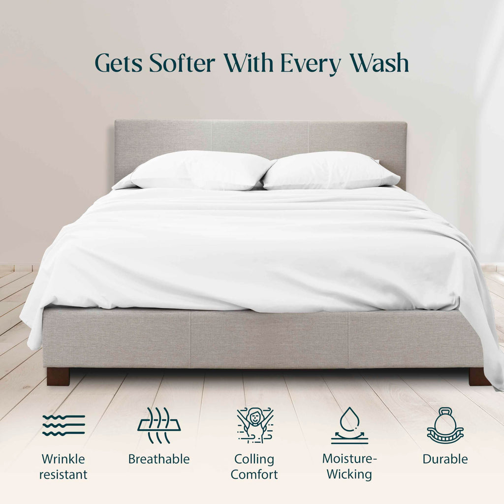 Queen Size Egyptian Cotton 4-Piece Sheet Set Queen (60x80) Fits Upto 14-16" Deep Pocket 550 Thread Count Silver Grey