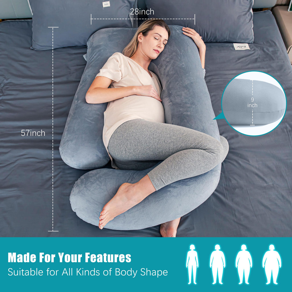 Pregnancy Pillows, Soft U-Shape Maternity Pillow with Removable Cover - Full Body Pillows for Adults Sleeping