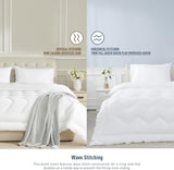 Duvet Insert Cotton Comforter King White Down Alternative Fill Duvet Insert 100% Cotton Shell Quilte