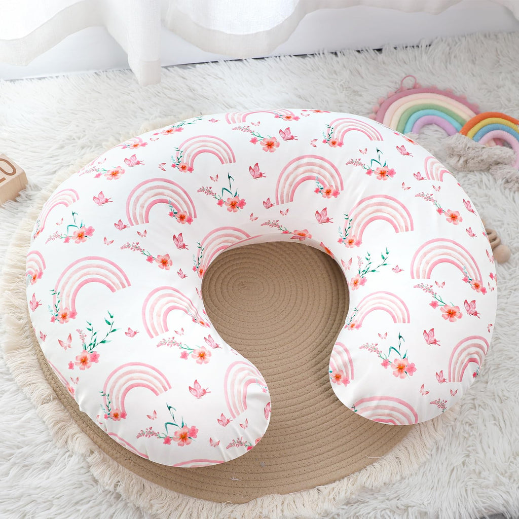 Baby Waterproof Nursing Pillow Cover, Stretchy Nursing Covers for Breastfeeding Pillows, Adorable Infant Feeding