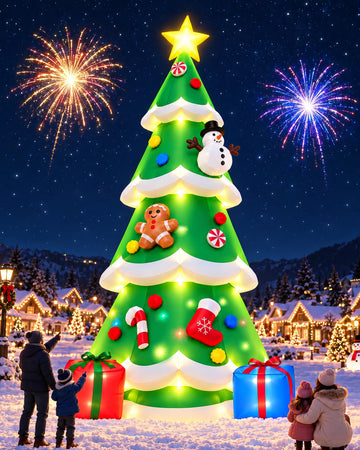 20FT Giant Christmas Inflatables, Lighted Christmas Tree Inflatable Outdoor Decoration, Blow up Christmas Outdoor