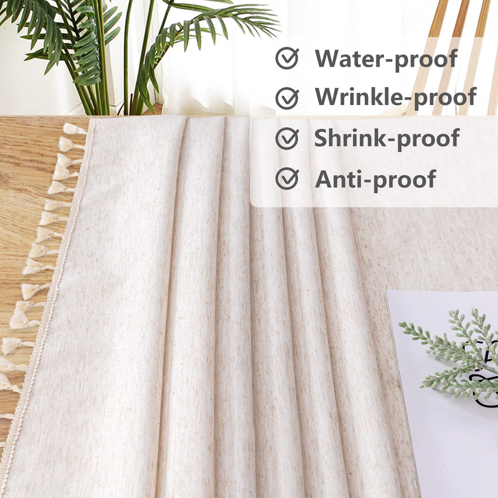 Table Cloth 60 in Round Cotton Tablecloth, Waterproof Tablecloth