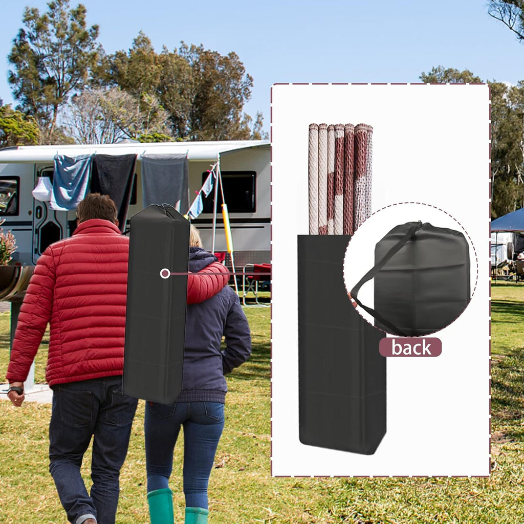 9X12FT Durable RV Outdoor Rugs for Camping RV Mat Modern Wave Design - 9×12 Burgundy