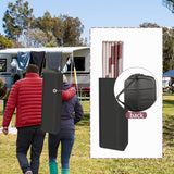 9X12FT Durable RV Outdoor Rugs for Camping RV Mat Modern Wave Design - 9×12 Burgundy