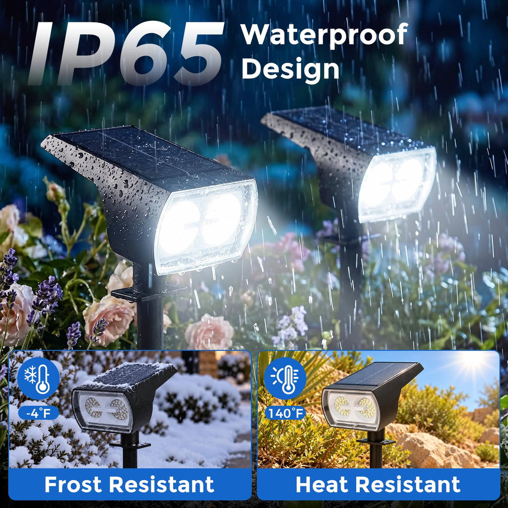 4 Pack Solar Spot Lights Outdoor Waterproof IP65