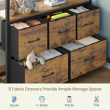 Bunk Bed with L-Shaped Desk,5 Storage Drawers and 2 Shelves Metal Twin XL Over Twin Bunk Bed with LED Lights and