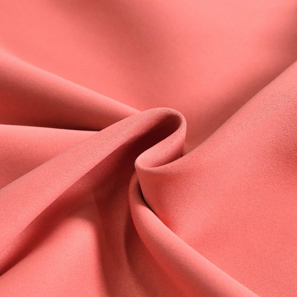 Coral Valance for Windows 60x18 Inch Solid Thermal Insulated Blackout Rod Pocket Kitchen Short Curtain Toppers