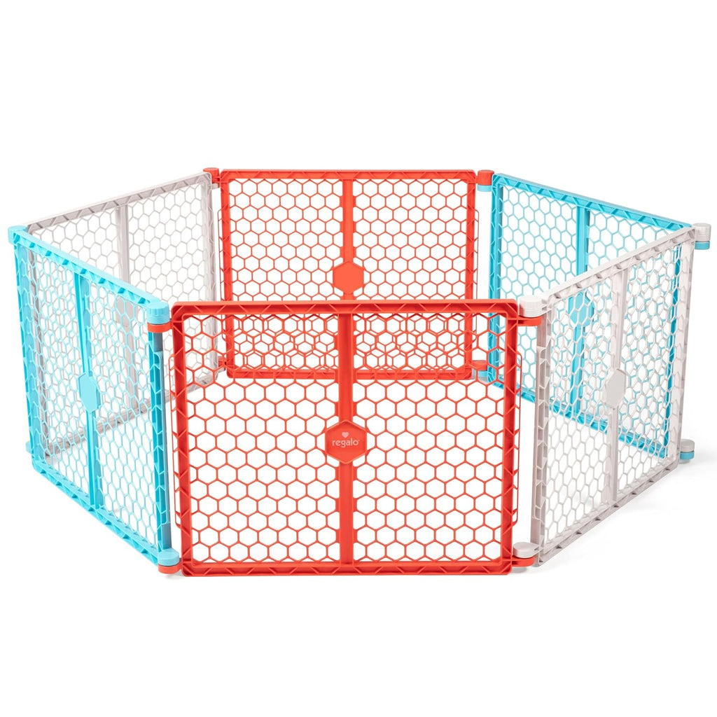 Safety 192" Plastic Super Wide Baby Gate & Play Yard with Door