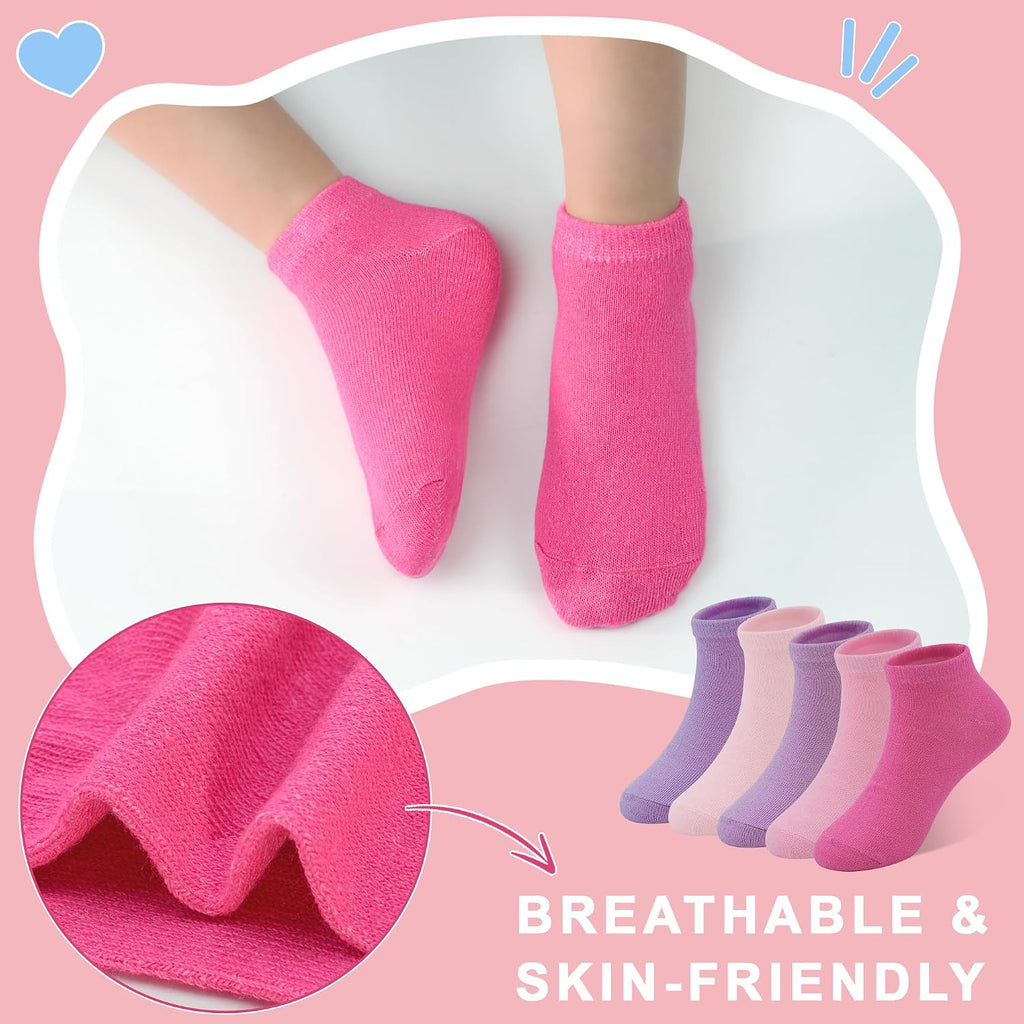 20 Pairs Girls Socks, Toddler Kids Ankle Low Cut Socks Aged