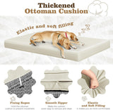 Outdoor Rattan Daybed with 2 Side Tables, Multifunctional Wicker Patio Sofa with Storage Ottoman, Cushions