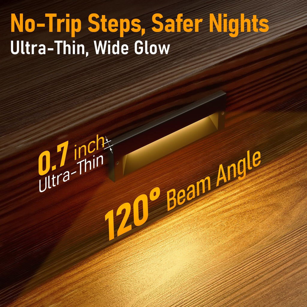 10.6 Inch 5CCT Low Voltage LED Step Lights, Surface Mount