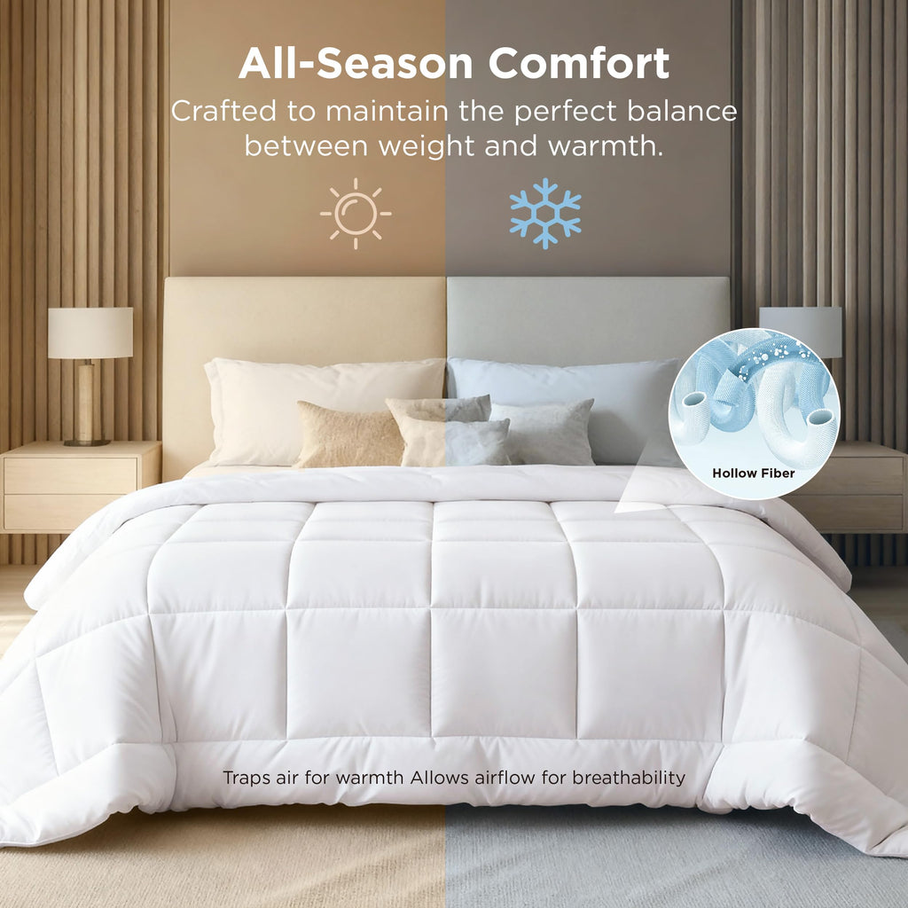 Comforter Duvet Insert, Quilted Bedding Blanket, Oeko-TEX