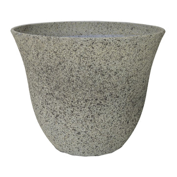 Honeysuckle Resin Planter, Durable Garden Pot, 15" Stone
