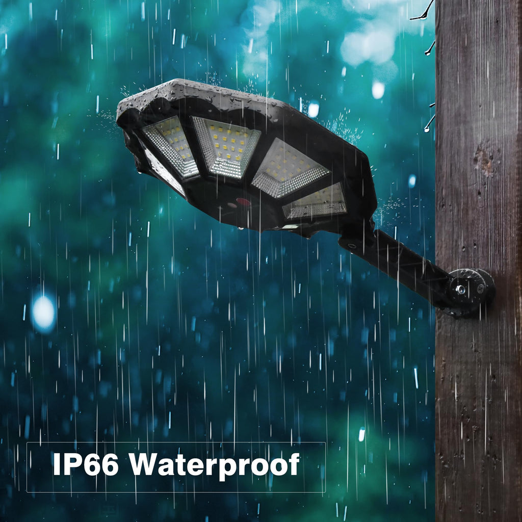 Solar Lights Outdoor, 6500K Flood Light Dusk to Dawn