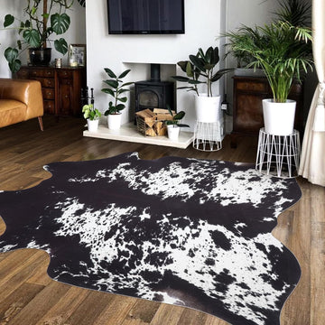 Cow Hide Rug Faux Cowhide Rug Large 8x10 Cow Print Rugs Area Carpet Animal Print Western Home Decor Bedroom