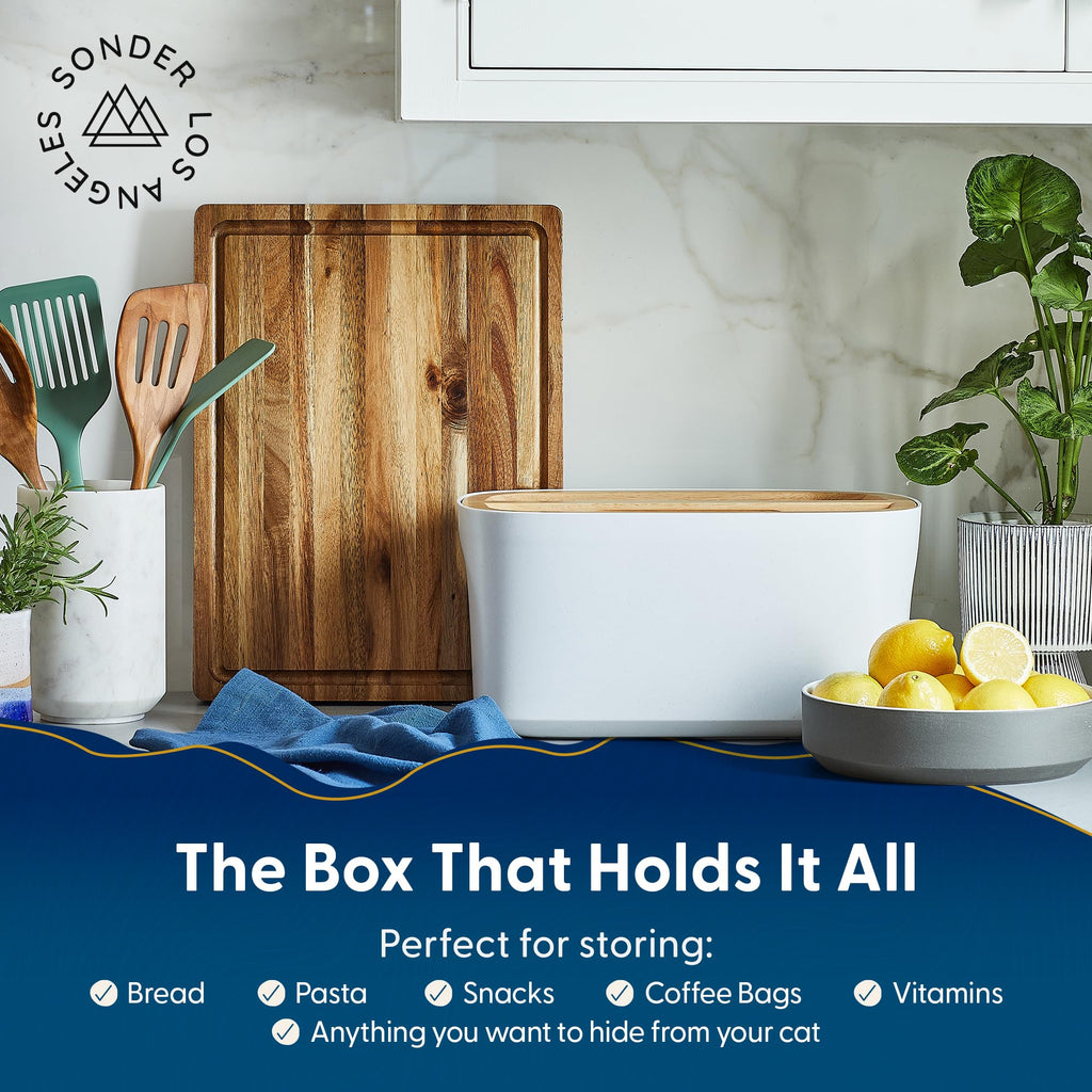 Union Large | Fits Full Sourdough Loaves and More | Breadbox with Cutting Board | Homemade Bread Bin Storage