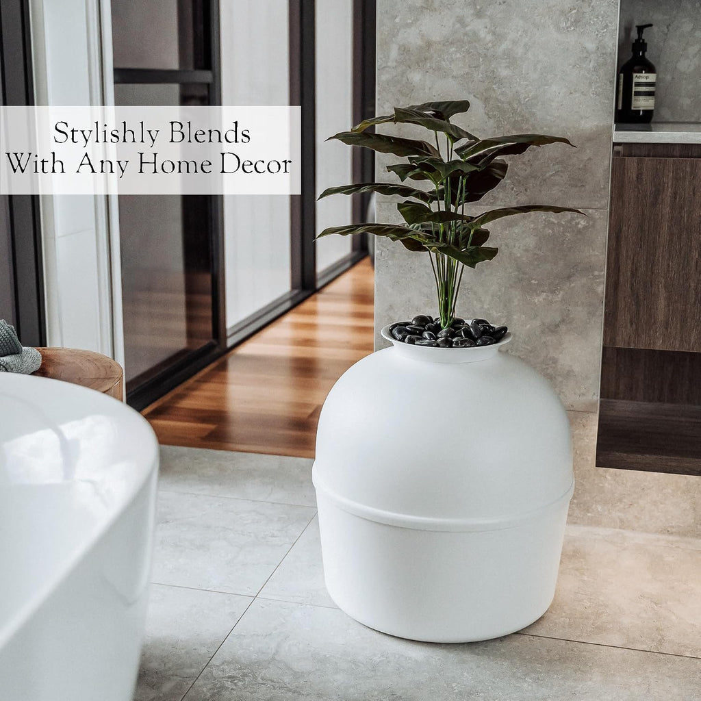Secret Litter Box by - Hidden Litter Box Enclosure, Patented Design with Odor Control, Includes Faux Plant, Carbon