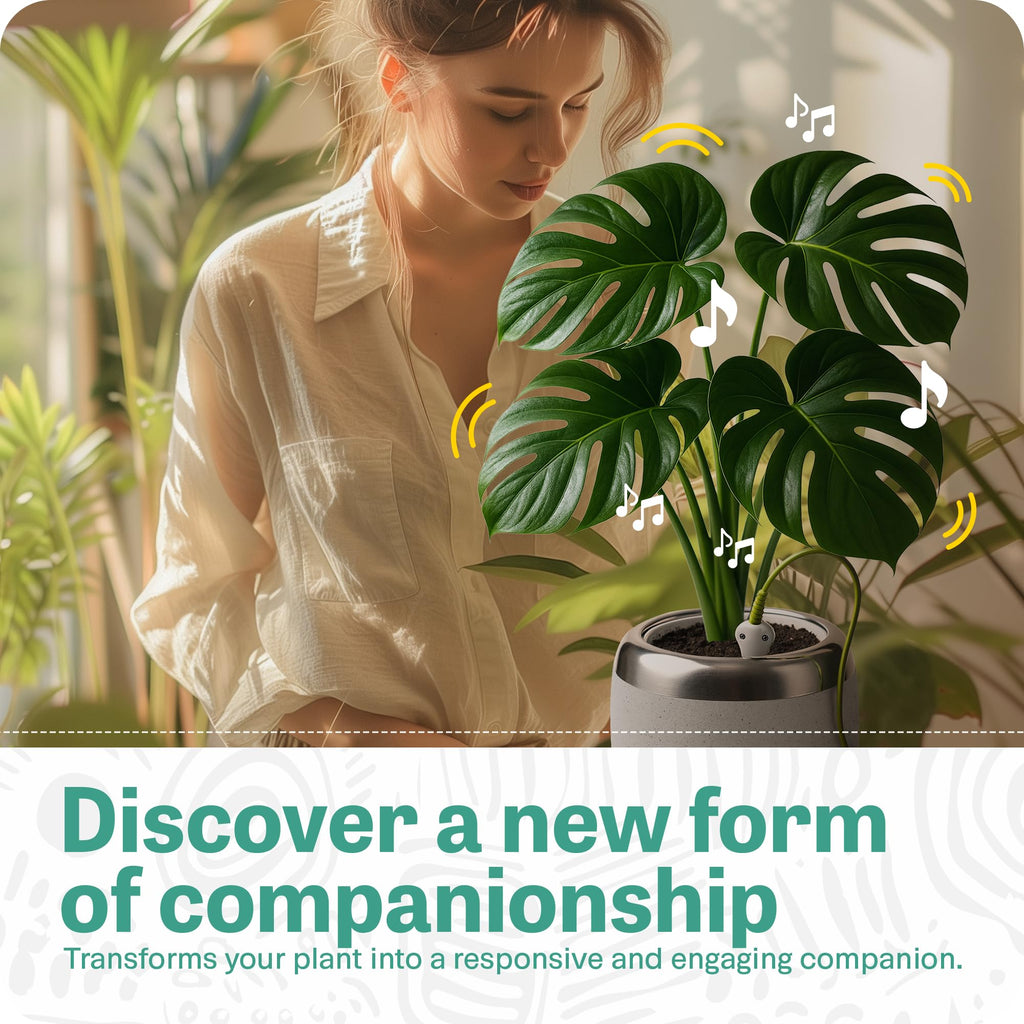 Smart Robotic Planter for 4" Potted Plants- Speckled Sand | Interactive Moving & Dancing Flowerpot with Bluetooth