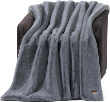 Euphoria Faux Fur Throw Blanket, Oversized Soft Throw, Luxury Room Decor, Giftable Fuzzy Blankets, Machine Washable