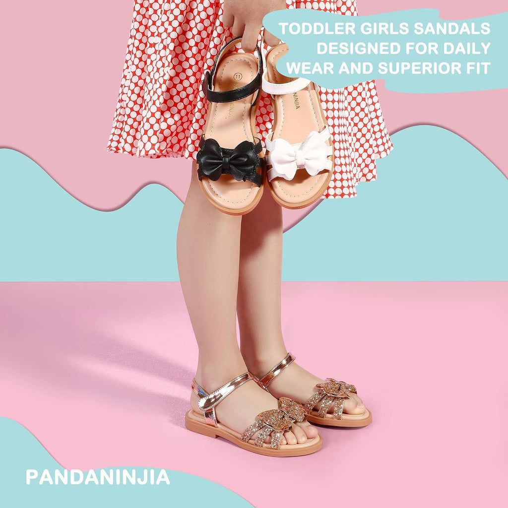 Girls Sandals Cute Bow Summer Dress Flats Shoes