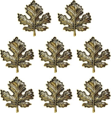 Maple Leaf Napkin Rings, Vintage Alloy Napkin Holder for Fall Thanksgiving Day Theme Party and Autumn Table