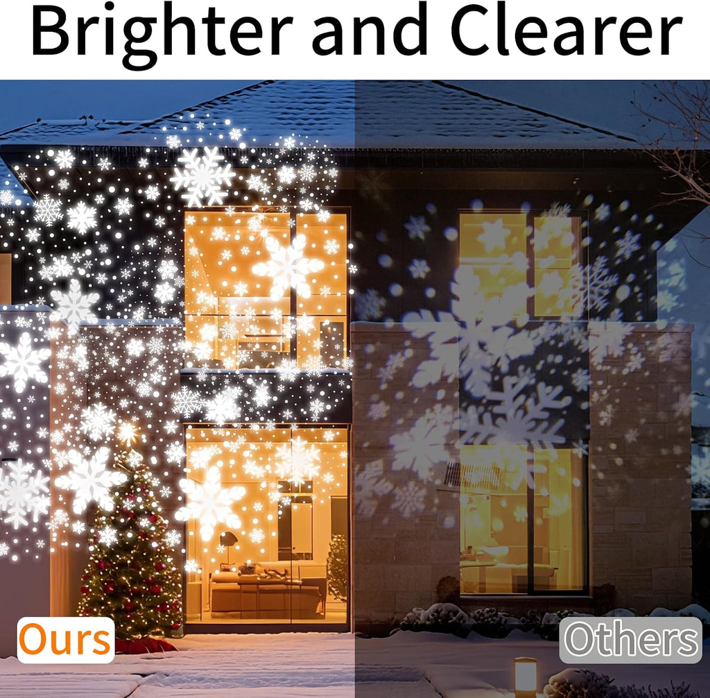 Christmas Projector Lights Outdoor Waterproof Snowflake Projector & Timer