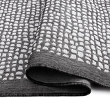 Marlin Transitional Indoor/Outdoor Area Rug, Black, 7'10"x10'2"