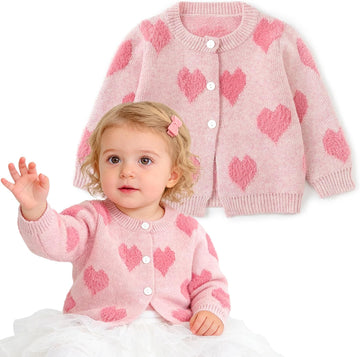 Baby Sweater Animal Leopard Heart Printed Baby Cardigan for Spring Autumn Fall
