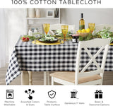 Damask Cotton Tablecloth, 70" Round, Black