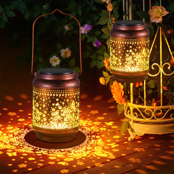 Solar Lanterns Outdoor Waterproof Birthday Gifts for Women Mon Grandma, 2 Pack Brighter Hummingbird Hanging Solar