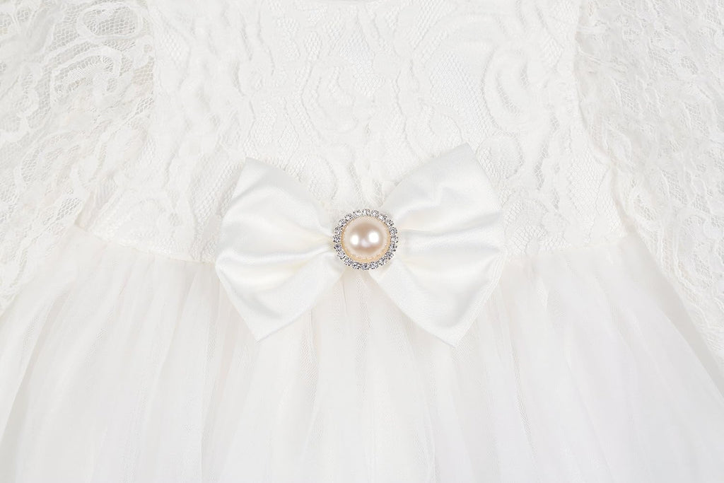 Taffy Baby Girl Newborn Christening Baptism, White, Size 0-3 Months