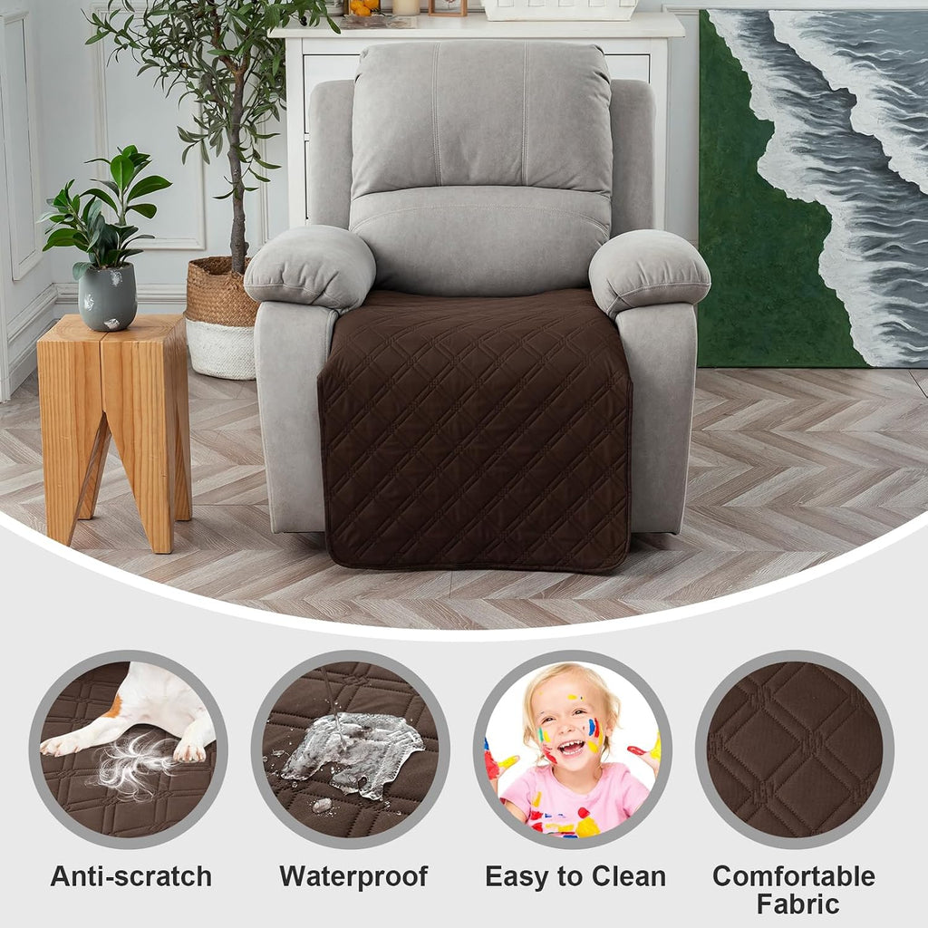 100% Waterproof Recliner Chair Covers, Non-Slip Furniture Protector
