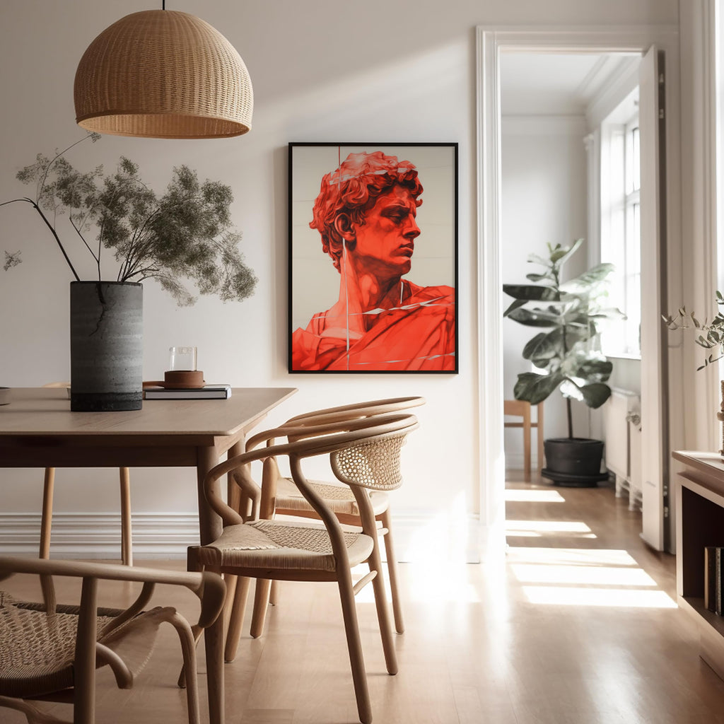 Master Renaissance Sculpture Print - David Poster - Altered & Pop Art - Modern Wall Design - Gift for Men & Women
