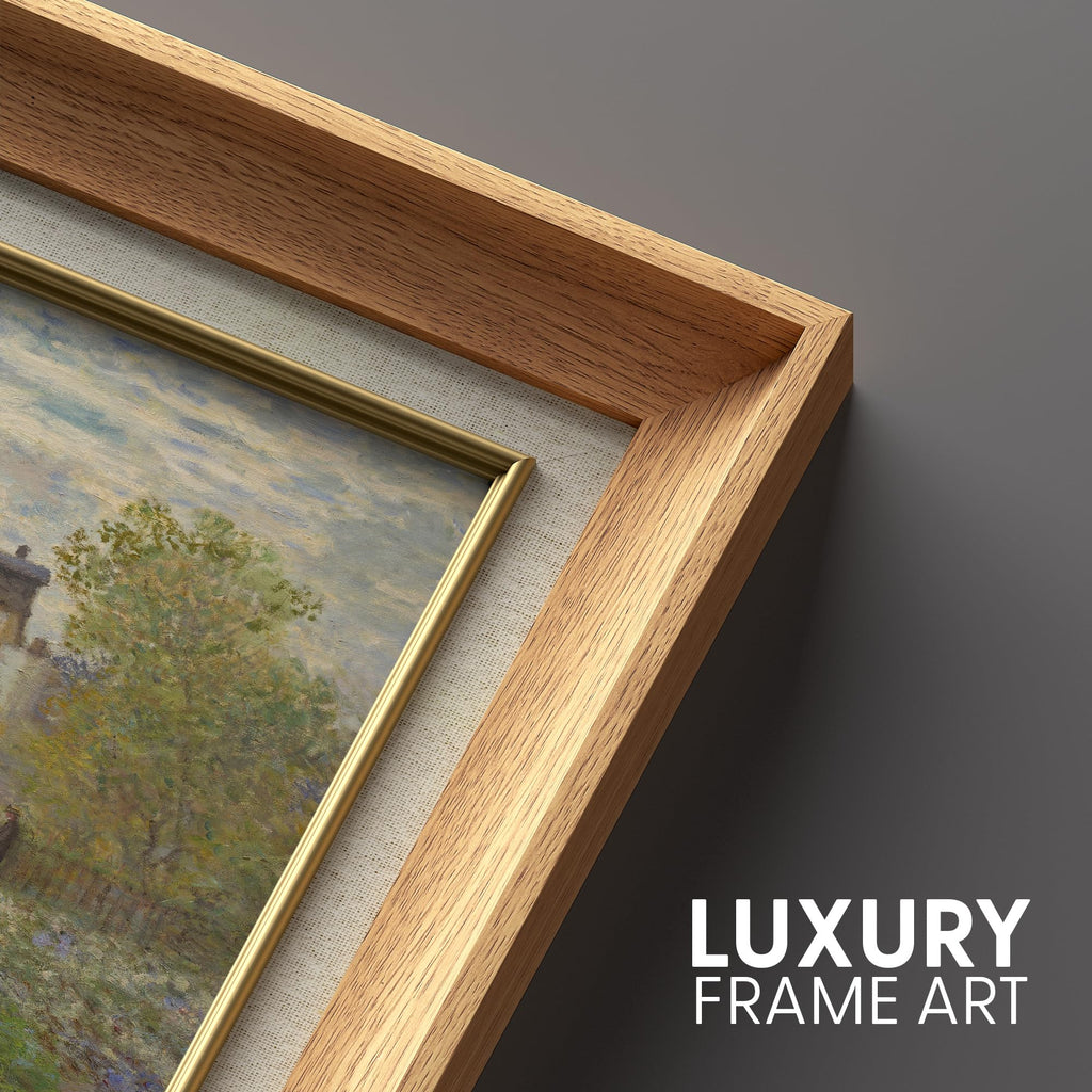 Premium Framed Wall Art Flower Garden in Argenteuil by Claude Monet Nature Wilderness Illustrations Fine Art