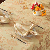 Fall Table Cloth 60 x 120 Inch Rectangle Maple Leaves Jacquard Damask Table Cloths Vintage Wrinkle F